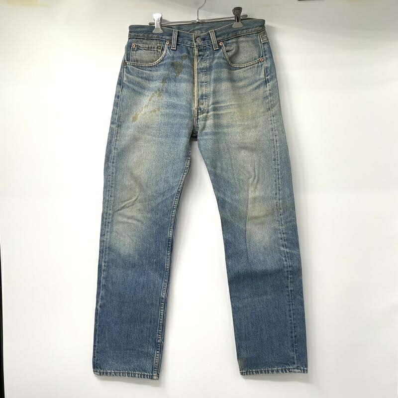 【中古】90s　LEVI'S　501　ボタン裏544　USA製　マッカレン工場　W33L31　▲汚れ有　デニムパンツ リーバイス[17]