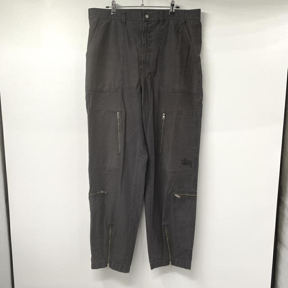 【中古】STUSSY FLIGHT PANT PIG DYED グレー サイズ34 パンツ ステューシー[17]
