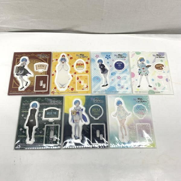【中古】リゼロ レム ローソン限定アクリルスタンド ７種セット[91]｜お宝創庫