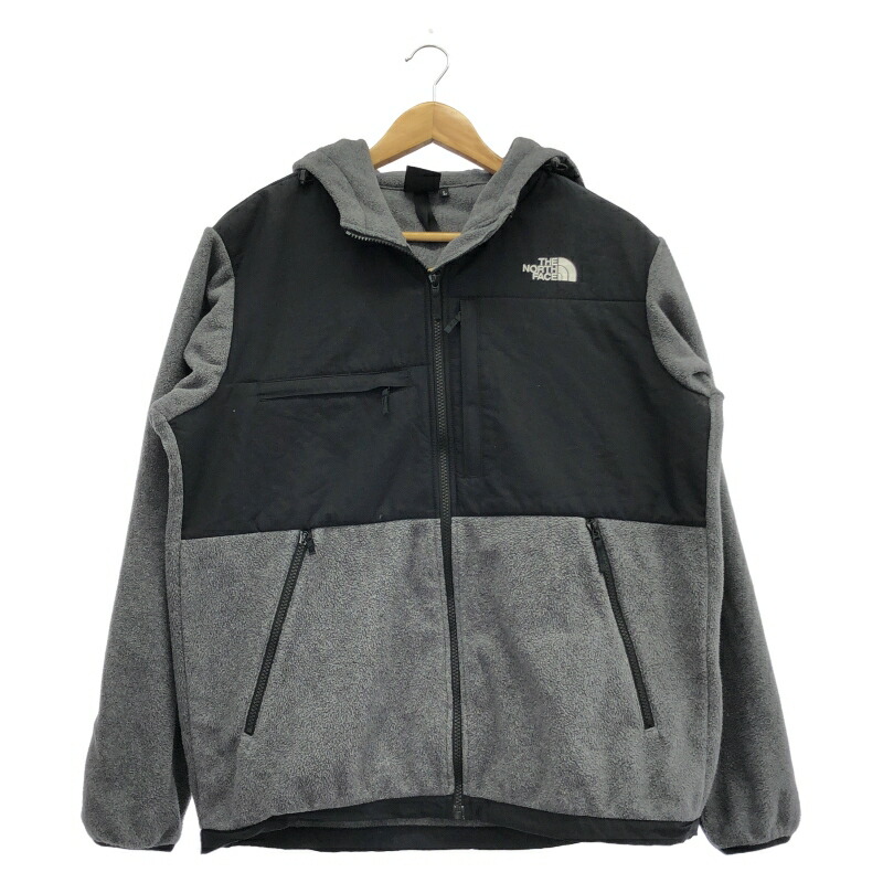【中古】THE NORTH FACE Denali Hoodie L グレー NA71952 ザノースフェイス[92]