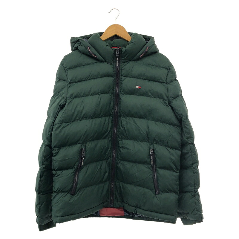 【中古】TOMMY HILFIGER 打ち倒す上衣 大いさM 緑であること[79] メンズファッション-その他
