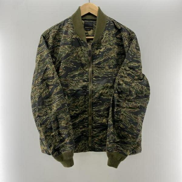 【中古】HYSTERIC GLAMOUR バックプリント カモフラナイロンブルゾン L 02211AB07 ヒステリックグラマー[24]
