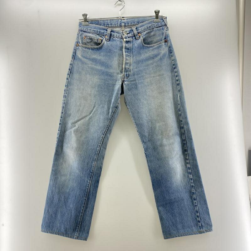 【中古】LEVI\u0027S 80sUSA製 目じるし524 2501-0117 赤耳模範例 ストレートデニムパンツ インディゴ W34 L40 △裾上がり リーヴァイズジーンズ[24]