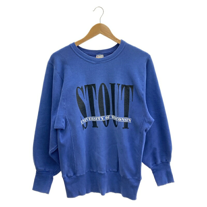 【中古】Champion 90s UNIVERSITY OF WISCONSIN M 青み はやりっ子[10]