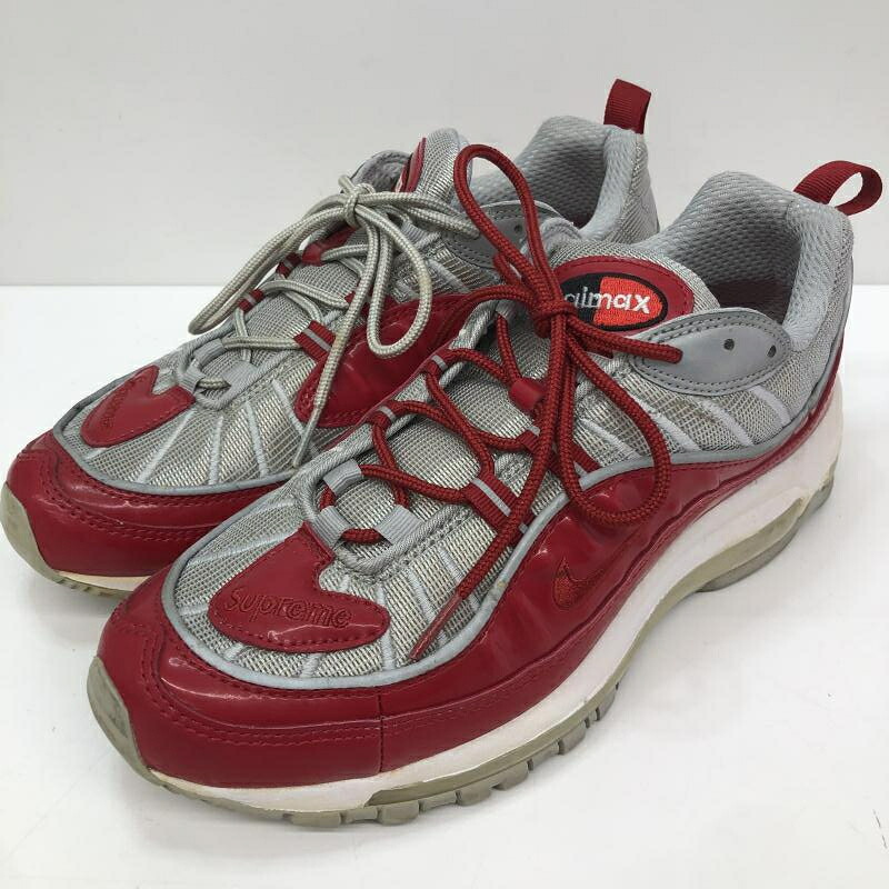 【中古】SUPREME NIKE AIR MAX 98 Varsity Red Reflect Silver 26cm 844694-600[66]