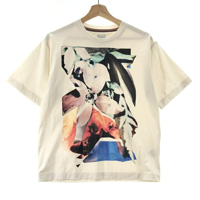 【中古】Paul Smith アートフラワープリントTee M アイボリー ポールスミス[10]