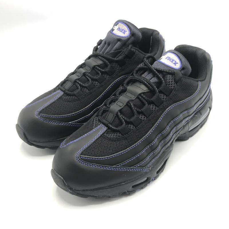 【中古】NIKE AIR MAX 95 OG スニーカー 28珊 IB7936-001 黒いこと パープル ナイキ[10]