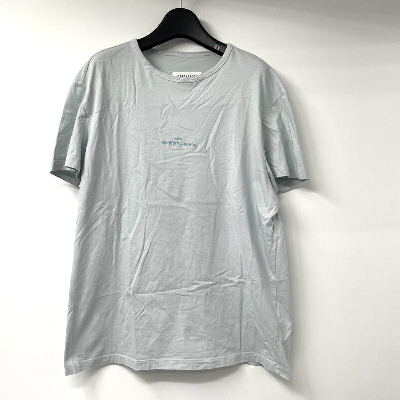 【中古】Maison Margiela リバースロゴTシャツ ライトブルー サイズS S50GC0669 メゾンマルジェラ[17]