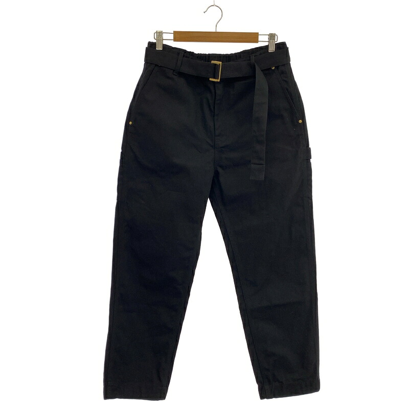 【中古】SACAI x Carhartt WIP Duck Pants サイズ2(Mサイズ相当) 黒 23-0555S サカイ[91]