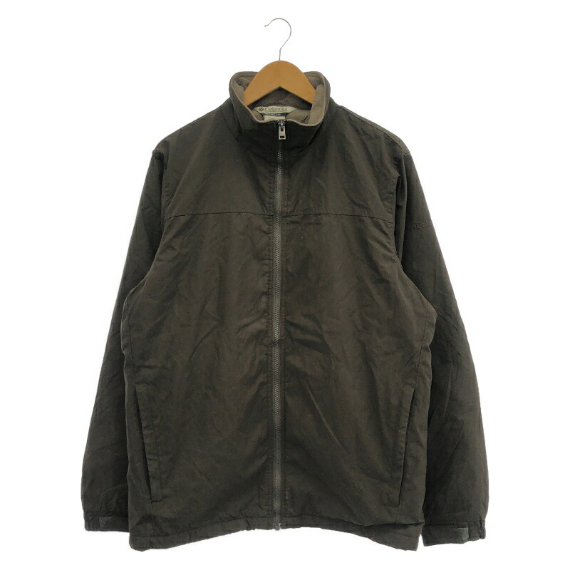 【中古】年寄りの Colmbia 内フリースジャケット 大きさM カーキ コロンビア[91]