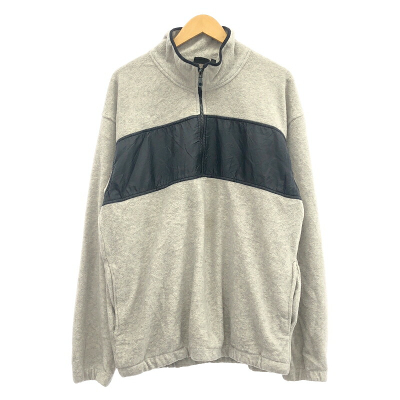【中古】年寄りの JA SPORT ハーフジップフリース 大きさL 薄墨色黒いこと ジェイエースポーツ[91]
