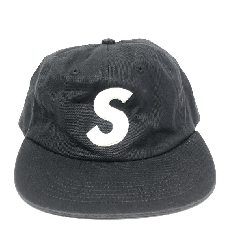 【中古】SUPREEM 16AW Chenille S Logo 6-Panel Cap BLACK[66]