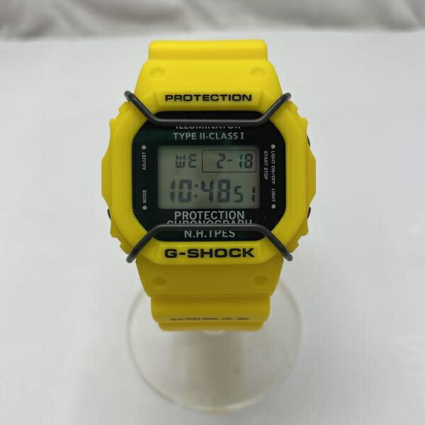 【中古】G-SHOCK × N.HOOLYWOOD ウオッチ 石英 DW-5600NH 黄味がかった 箱あり ジーショック[91]