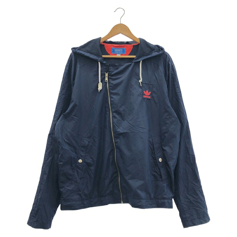 【中古】オールド adidas　ナイロンジャケット　ネイビー　XL[79] 6,360円