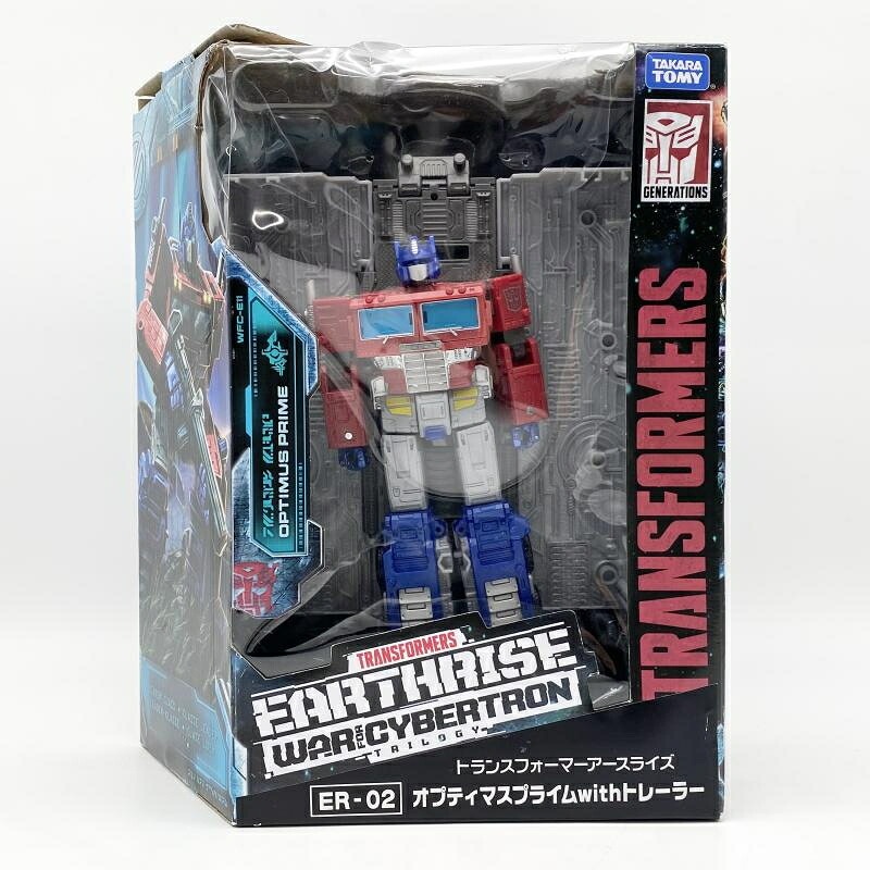 【中古】開封 トランスフォーマーアースライズ ER-02 オプティマスプライムwithトレーラー タカラトミー[17]