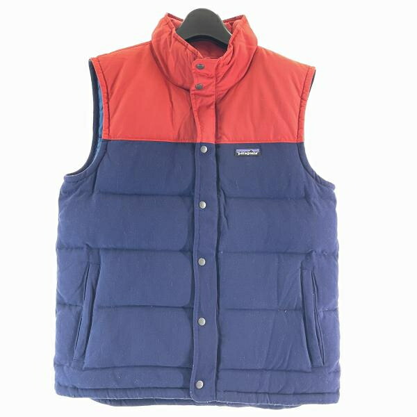 【中古】14年製 Patagonia ビビーダウンベスト 大きさM 27586FA14 米国海軍×赤いこと パタゴニア[17]