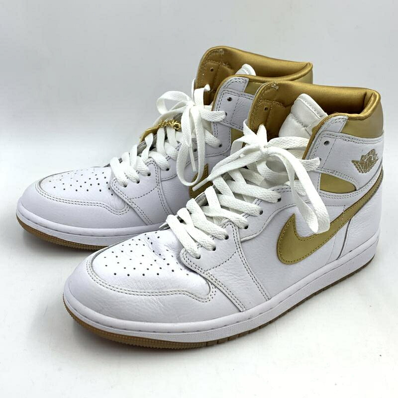 【中古】NIKE WMMNS AIR JORDAN 1 RETRO HIGH OG METALLIC GOLD 26.5cm FD2596-107 ナイキ ウィメンズ エアジョーダンワン [24]