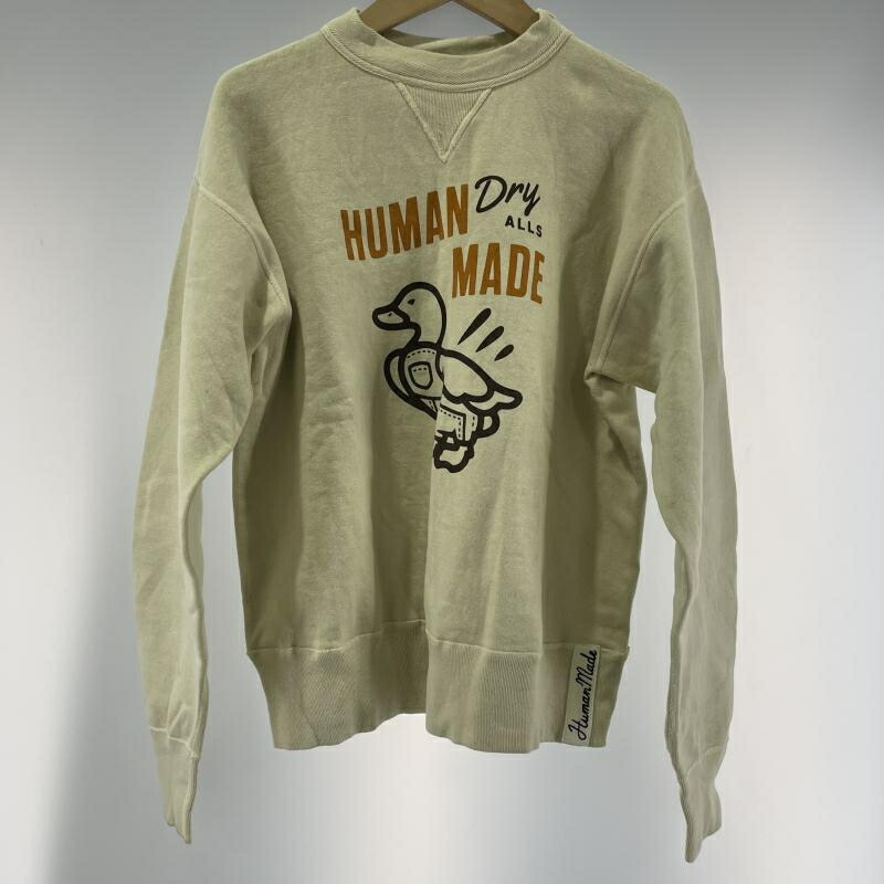 【中古】HUMAN MADE TSURIAMI SWEATSHIRT 大きさM ベージュ ツリアミ トレーナー[19]