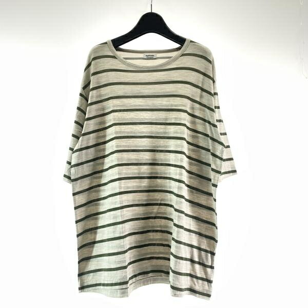 【中古】MAATEE & SONS SILK S/SLEEVE LOOSE TEE サイズ3 カーキ MT5103-0814 マーティーアンドサンズ[17]
