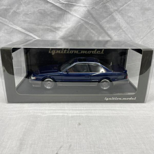 【中古】1/18 ｲｸﾞﾆｯｼｮﾝﾓﾃﾞﾙ Nissan Leopard (F31) Ultima V30TWINCAM TURBO Dark Blue/Silver ※BB-Wheel[91]
