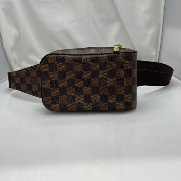 【中古】LOUIS VUITTON ダミエ ジェロニモス 上半身御徒面子 茶 ルイヴィトン[91]