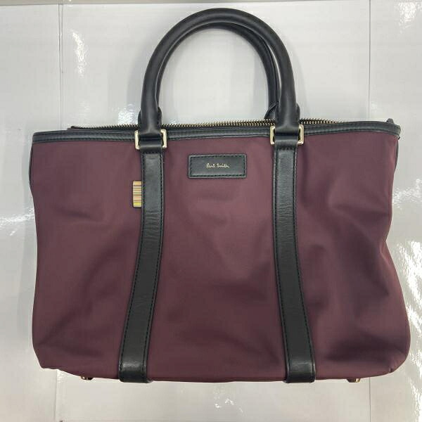 【中古】ポールスミス ナイロン2WAYトートバッグ ワイン[92]｜お宝創庫