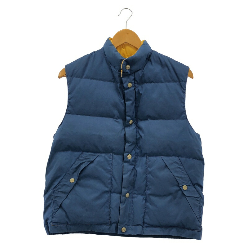 【中古】Eddie Bauer 80s 黒タグ USA製 ダウンベスト ブルー サイズM エディー・バウアー[24]