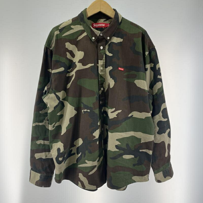 送料無料】【中古】Supreme 25FW Small Box Denim Shirt Woodland