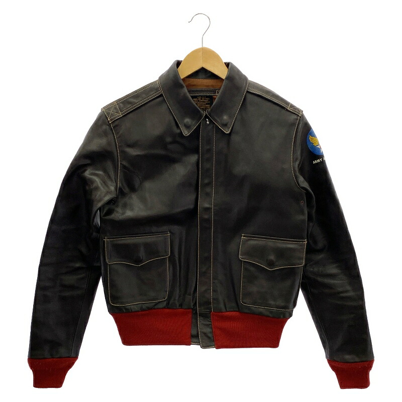 【中古】MORGAN PRODUCTIONS A-2 ホース ハイド フライトジャケット ダークブラウン サイズ34 30-1415 [17]
