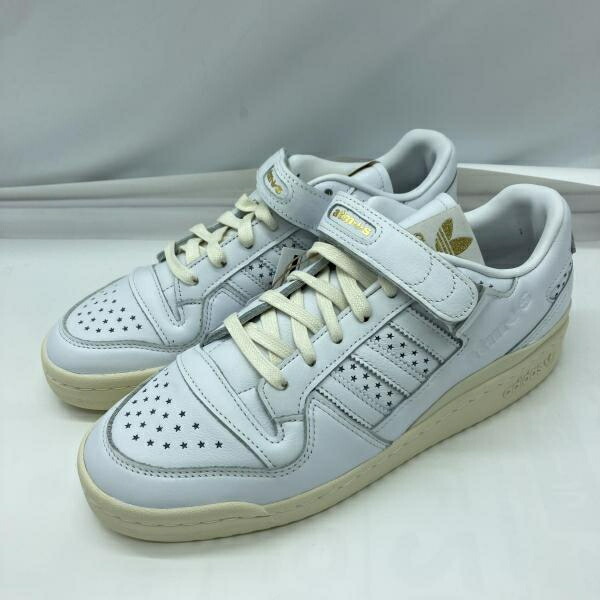 【中古】adidas ORUM 84 atmos \"GOLD STAR\"" FOOTWEAR WHITE/FOOTWEAR WHITE/CREAM WHITE 27.5糎 H06345 アディダス 白いこと[19]"