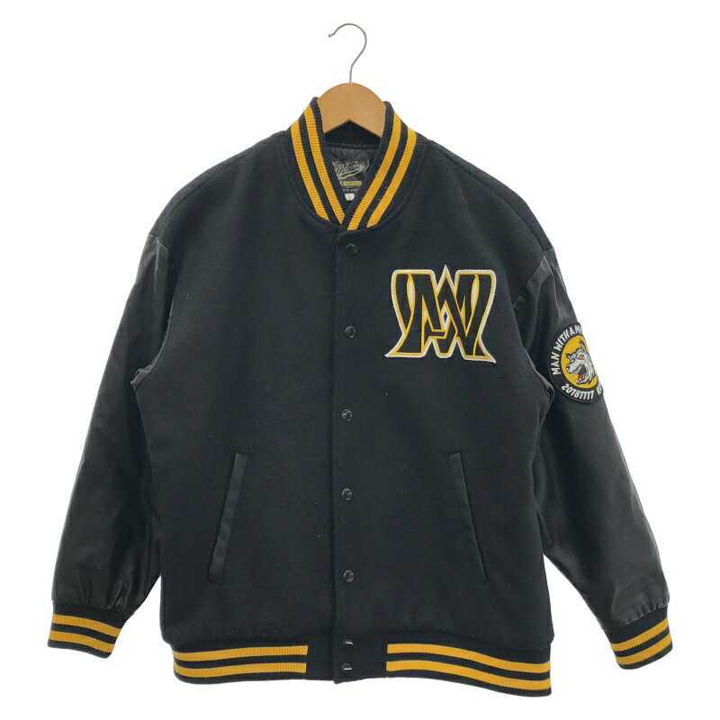 【中古】MAN WITH A MISSON 甲子園 スタジャン ブラック サイズS マン・ウィズ・ア・ミッション[24]