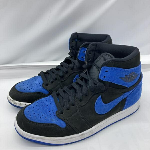【中古】NIKE AIR JORDAN 1 Retro High OG Royal Raimagined 大きさ27.5糎 DZ5485-042 ナイキ 青色 黒いこと[19]