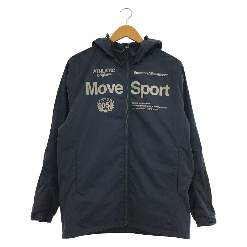 【中古】DESCENTE MOVESPORT ウィンドブレイカー サイズM ST4FWB34 紺 デサント[91]
