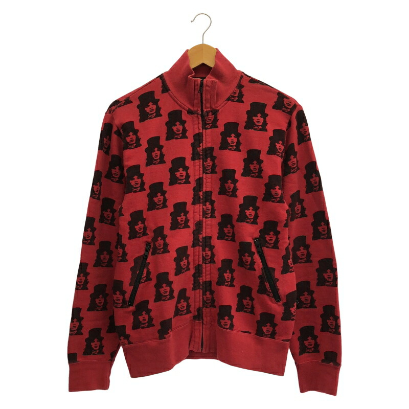 【中古】THE HYSTERIC XXX×Mick Jagger 総柄ジャケット サイズM レッド ヒステリックグラマートリプルエックス 0651CJ01[19]