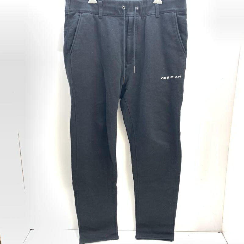 【中古】OBSIDIAN スウェットパンツ 大きさL 黒いこと[92]