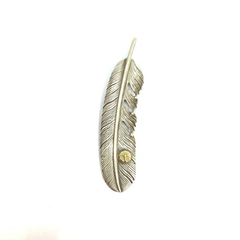 【中古】TADY＆KING SVフェザー/GPロングホーン ネックレストップ[92]