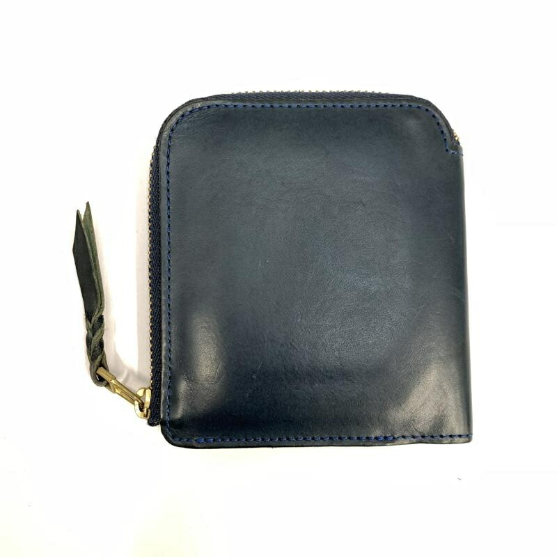 【中古】munekawa L字ファスナーウォレット cram 青[92]