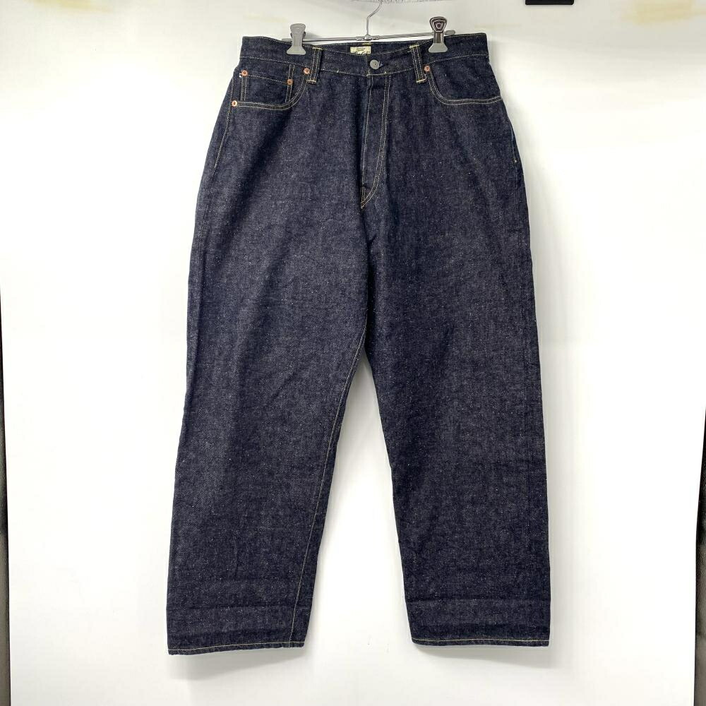 【中古】GOLD 25SS 14oz DENIM 5POCKET WIDE PANTS W34 インディゴ ▲タバコ臭[79]