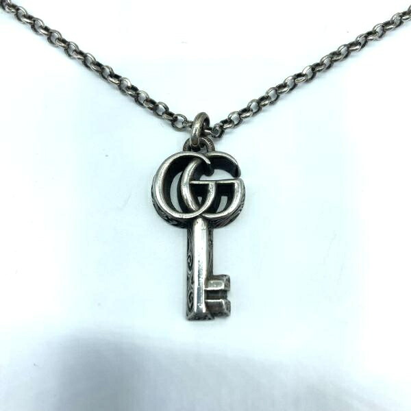 【中古】GUCCI アラベスク ダブルG キーネックレス Sv925 約15.6g グッチ[19]