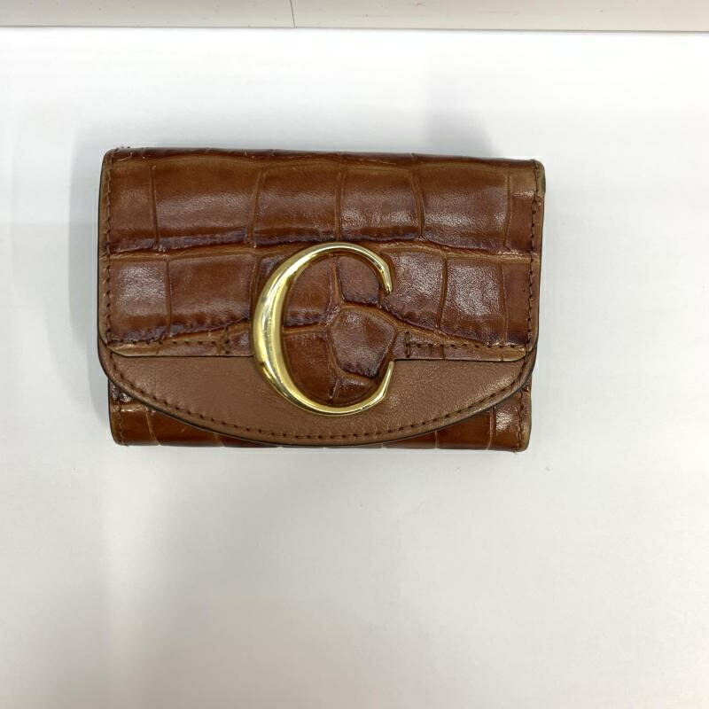 【中古】Chloe スモールトリフォールドウォレット ブラウン クロエ[92]