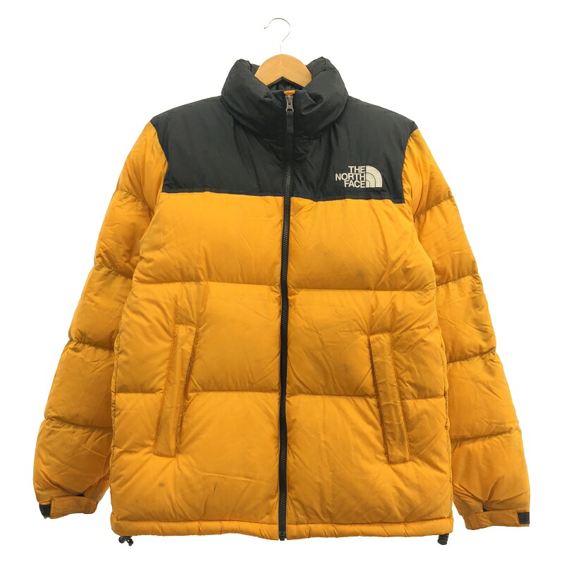 【中古】THE NORTH FACE NUPTSE JACKET 大きさXL ND91841 黄色 ヌプシジャケット 北の方人間の顔 落ち込む[19]