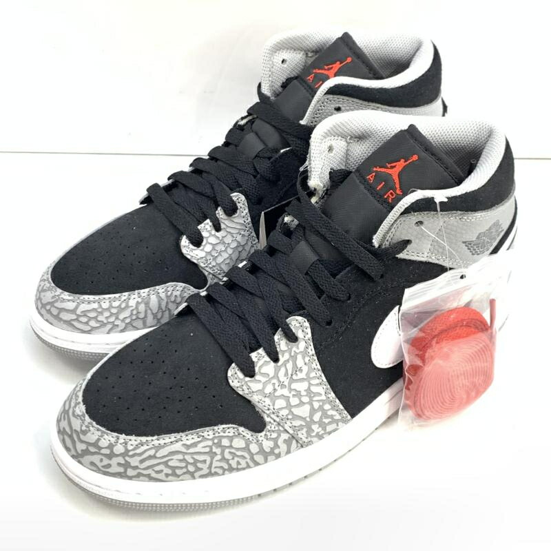 【中古】NIKE AIR JORDAN 1 MID SE DM1200-016 ブラック/グレー 26.5cm ナイキ[92]