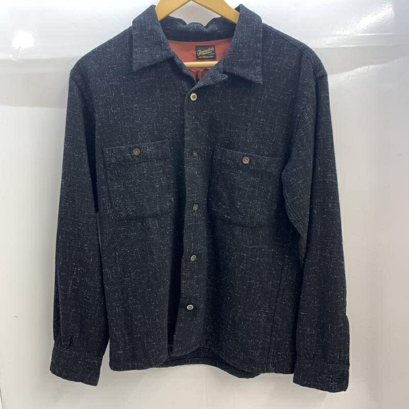 【中古】TENDERLOIN ウールシャツ S カスリ柄 ブラック[92]