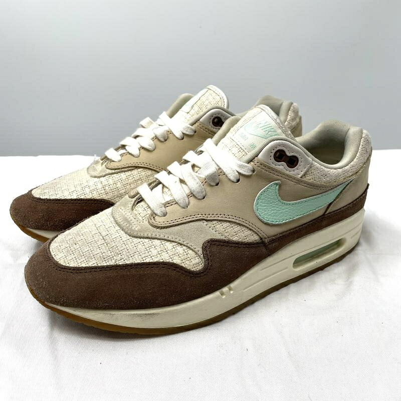 【中古】NIKE AIR MAX 1 PRM Crepe Hemp 大きさ27糎 FD5088-200 ベージュ 赤銅色 スニーカー ナイキ 大気圏マックス1[17]