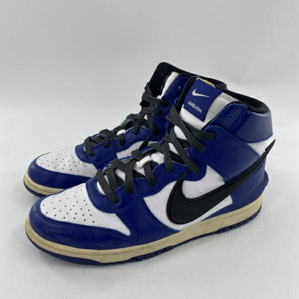 【中古】NIKE × AMBUSH DUNK High Deep Royal スニーカー 28珊 CU7544-400 青碧 白いこと 黒いこと ナイキ アンかん木[10]