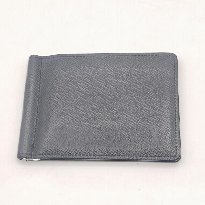 【中古】LOUIS VUITTON タイガ ポルトフォイユ・パンス イニシャル刻印有り ブラック　ルイヴィトン[17]