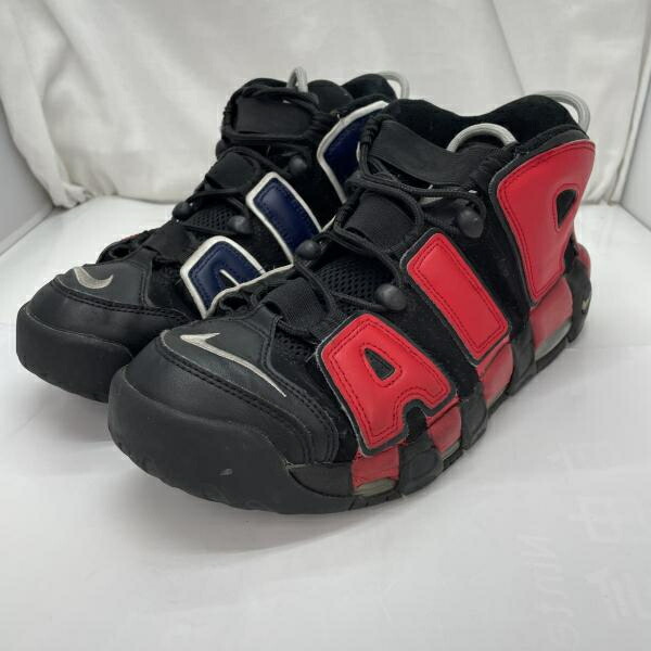 【中古】Nike Air More Uptempo \u002796 Black and University Red 大きさ28糎 DJ4400-001 箱なし ナイキ[91]