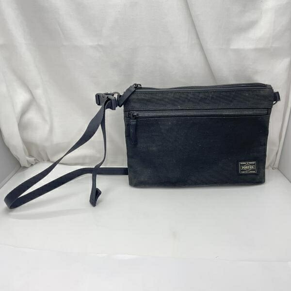 【中古】PORTER ハイブリット サコッシュ 黒 ボーイ[91]
