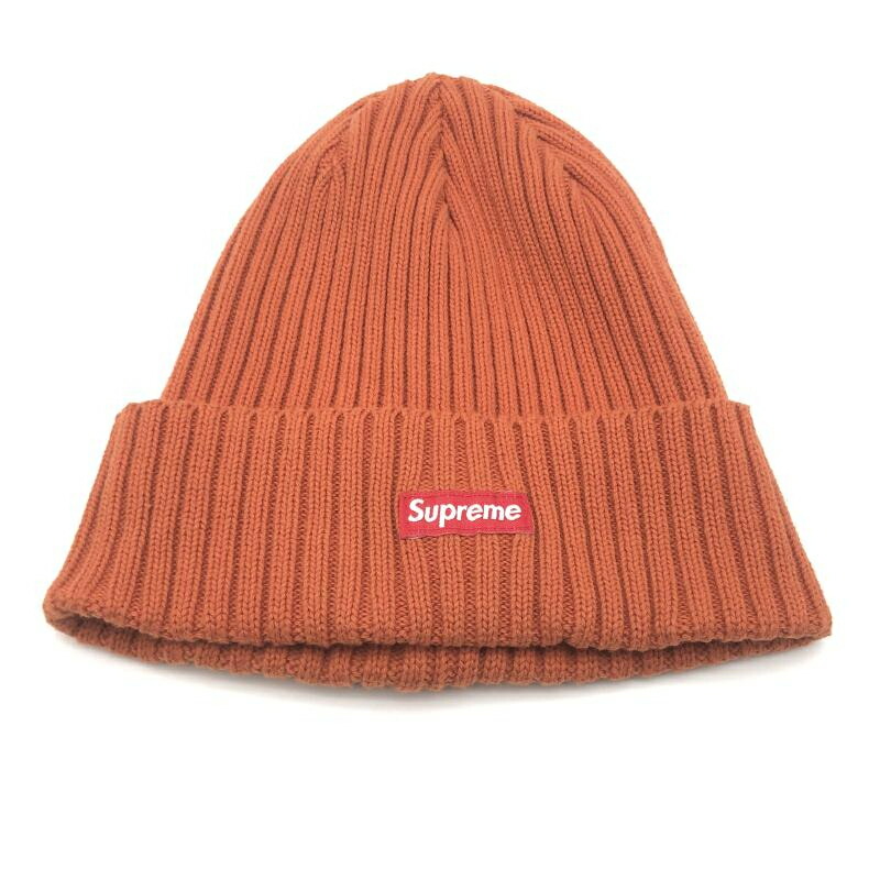 【中古】Supreme Overdyed Beanie ビーニー スモールボックスロゴ オレンジ シュプリーム[10]