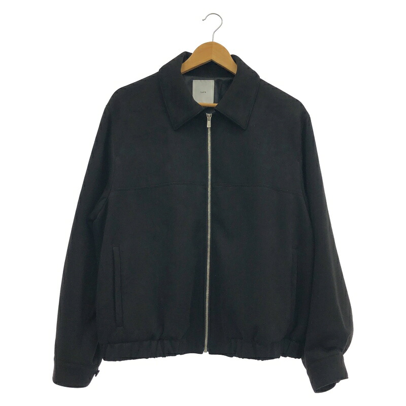 【中古】Lui's ベロアブルゾンジャケット サイズS ブラック ルイス[17]